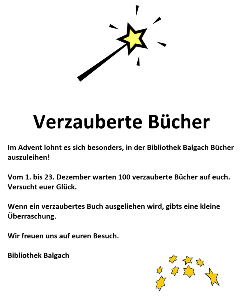 Verzauberte Bücher in der Bibliothek Balgach
