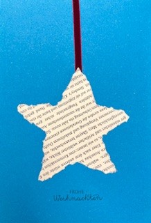 Weihnachtskarte blau